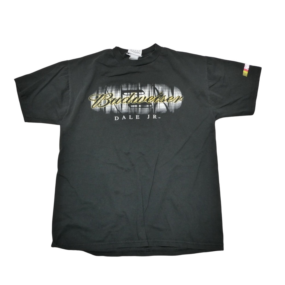 Dale Earnhardt Jr Shirt Mens Large Black NASCAR Racing Winner's Circle Budweiser